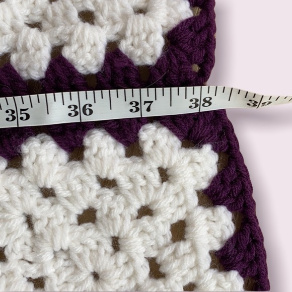 -3/$10- Handmade Crocheted Small Blanket - Picture 6 of 8